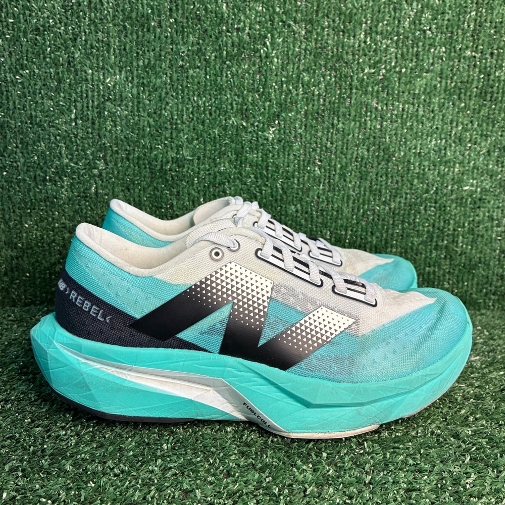 New Balance FuelCell Rebel v4 Breathable Athletic Running Shoes Teal Womens 8.5
